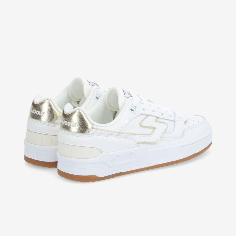 BROOKLYN COURT W - NAPPA/METAL - BLANC/OR